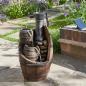 Preview: Solar-Wasserbrunnen Whisky Barrels